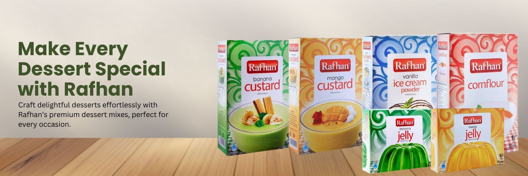 Buy Rafhan dessert mixes online - Premium easy-to-make dessert mixes